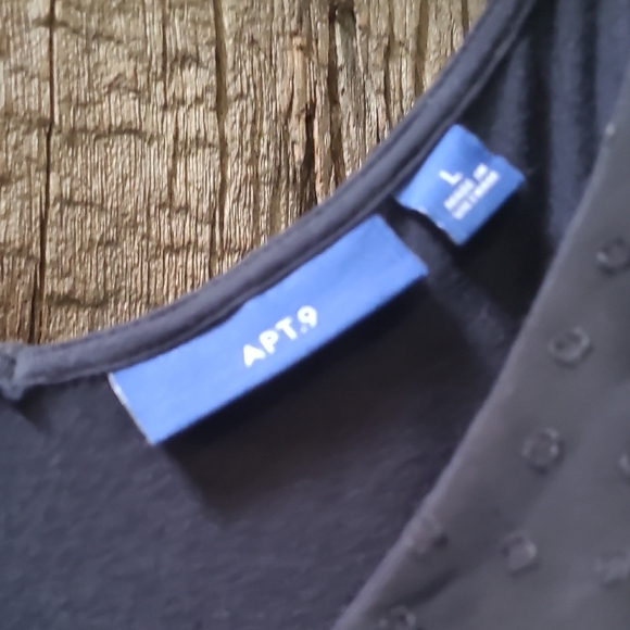 Apt. 9 Navy Ruffle Blouse - Picture 2 of 2